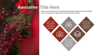 Slide 2 layout from the Christmas Reds presentation deck.