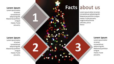 Slide 3 layout from the Christmas Reds presentation deck.