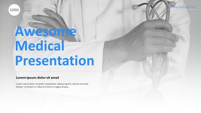Medical Theme PowerPoint Template layout preview.