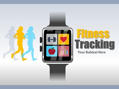 Fitness Tracking PowerPoint Template layout preview.