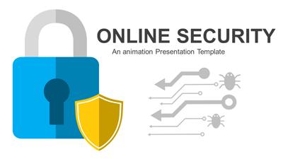 Internet Security PowerPoint Template layout preview.