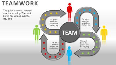 Slide 3 layout from the Teamwork Concept for PowerPoint presentation deck.