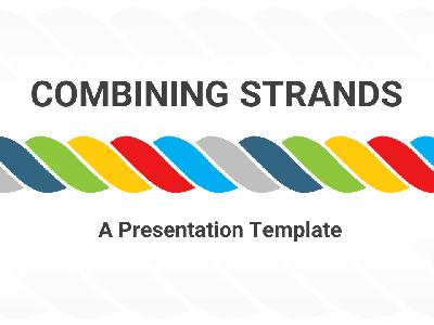 Combining Strands PowerPoint Template layout preview.
