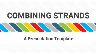 Combining Strands PowerPoint Template layout preview.