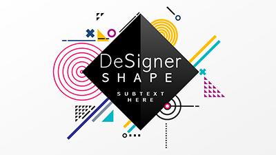 Designer Shape PowerPoint Template layout preview.