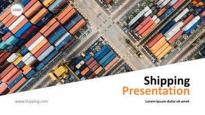 Shipping Methods PowerPoint Template layout preview.