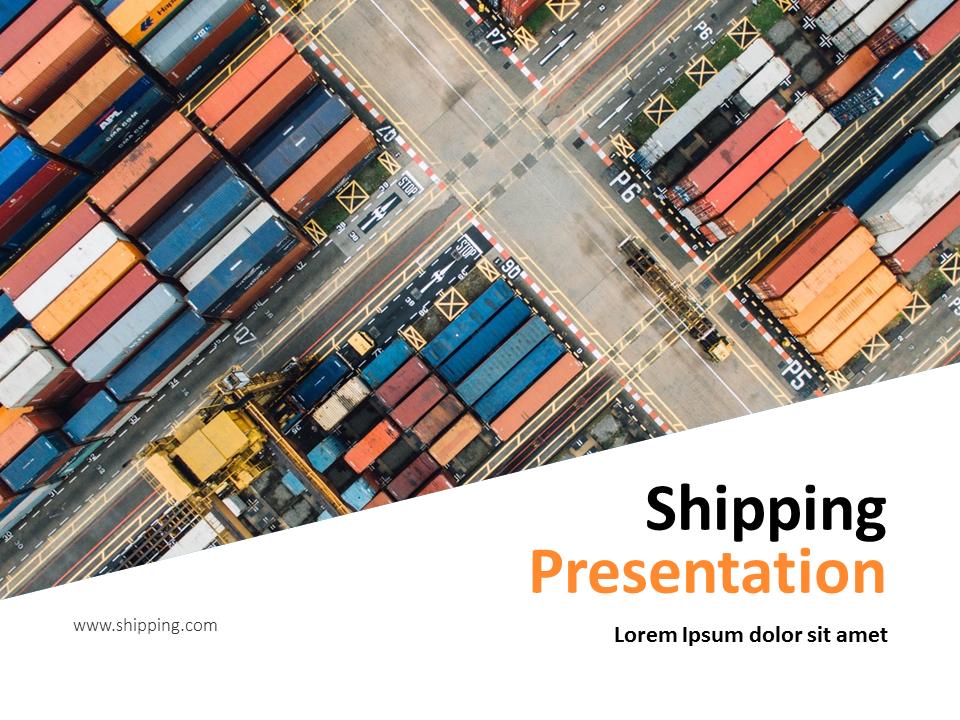 Slide 1 layout preview from the Shipping Methods deck, optimized for global supply chain management.