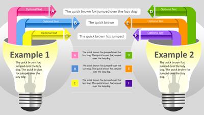 Slide 2 layout from the Lightbulb Arrows Toolkit presentation deck.