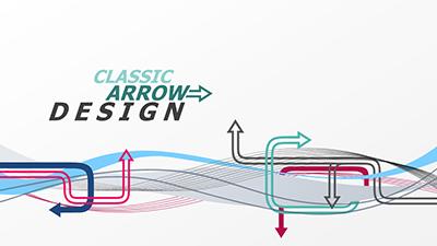 Classic Arrow Design PowerPoint Template layout preview.