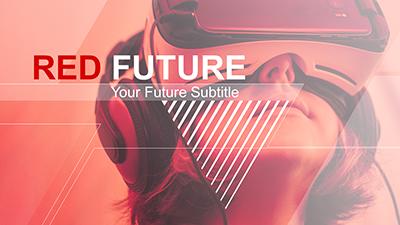 Red Future PowerPoint Template layout preview.