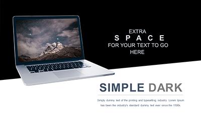 Standard Simple Dark PowerPoint Template layout preview.