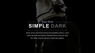 Slide 3 layout from the Standard Simple Dark presentation deck.