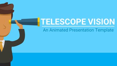 Telescope Vision PowerPoint Template layout preview.