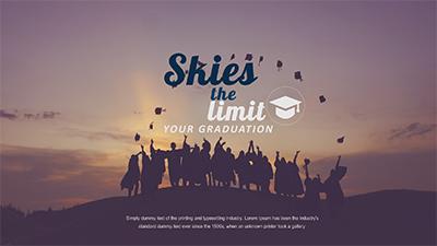 Skies The Limit PowerPoint Template layout preview.