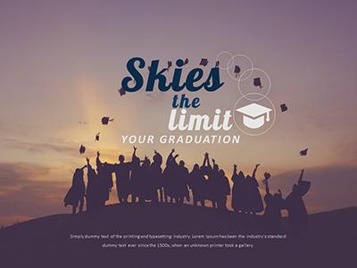 Skies The Limit PowerPoint Template layout preview.