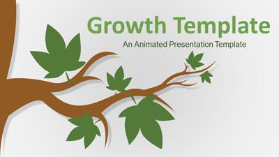 Growth Template PowerPoint Template layout preview.