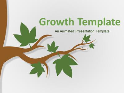 Growth Template PowerPoint Template layout preview.
