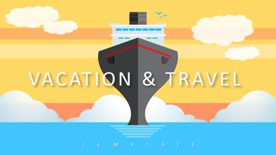 Vacation Travel PowerPoint Template layout preview.