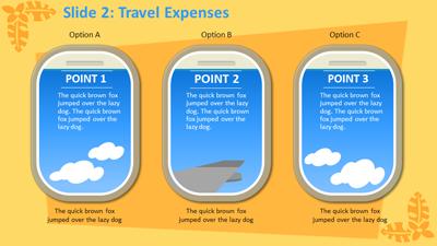 Slide 3 layout from the Vacation Travel presentation deck.
