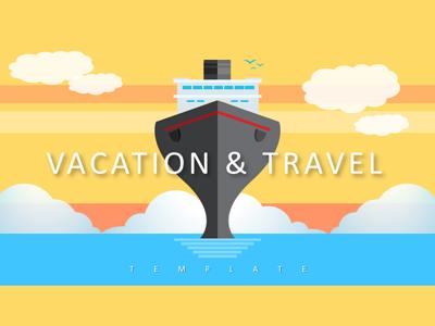 Vacation Travel PowerPoint Template layout preview.