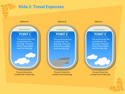 Slide 3 layout from the Vacation Travel presentation deck.