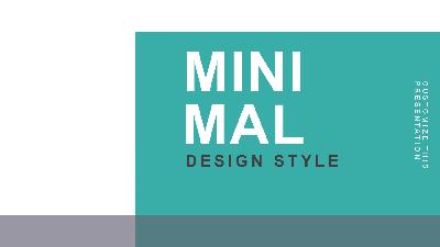 Minimal Design PowerPoint Template layout preview.