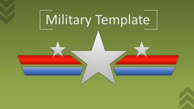 Military Themed Powerpoint Template PowerPoint Template layout preview.