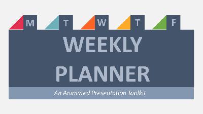 Weekly Planner Toolkit PowerPoint Template layout preview.