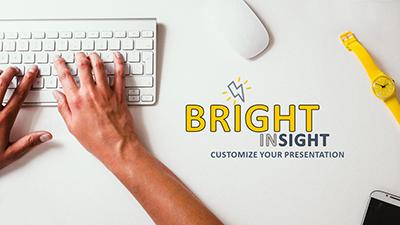 Bright Insight PowerPoint Template layout preview.