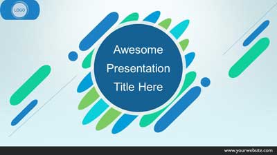 Colorful Simple Lines PowerPoint Template layout preview.