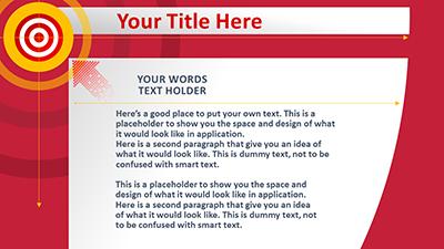 Slide 2 layout from the In The Target presentation deck.