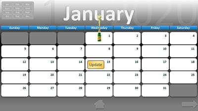 Slide 2 layout from the 2020 Calendar presentation deck.