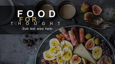 Food For Thought PowerPoint Template layout preview.