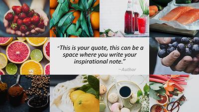Slide 2 layout from the Food For Thought PowerPoint Template presentation deck.