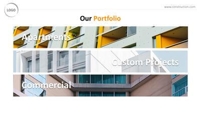 Slide 3 layout from the A Construction Scene Template for PowerPoint presentation deck.