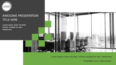 Simple Squares PowerPoint Template layout preview.