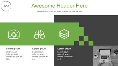 Slide 2 layout from the Simple Squares Modern PPT Template presentation deck.