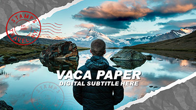 Vaca Paper PowerPoint Template layout preview.