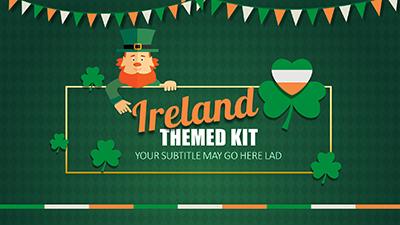 Irish Themed Kit PowerPoint Template layout preview.