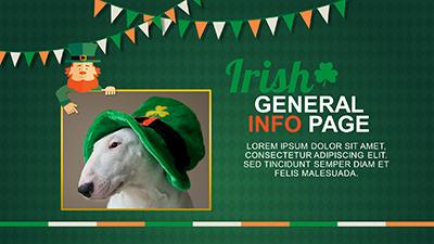 Slide 2 layout from the Irish Themed Kit presentation deck.