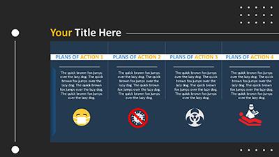 Slide 3 layout from the Emoji Flu PowerPoint Template presentation deck.
