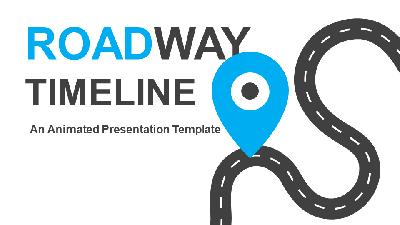 Roadway Timeline PowerPoint Template layout preview.