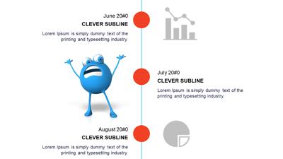 Slide 3 layout from the Slide Through Character Timeline presentation deck.