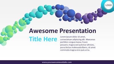 Cascading Bubbles Powerpoint Slides PowerPoint Template layout preview.