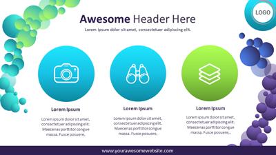 Slide 2 layout from the Cascading Bubbles Powerpoint Slides presentation deck.