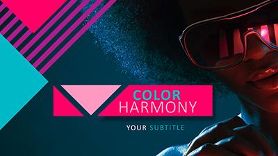 Color Harmony PowerPoint Template layout preview.