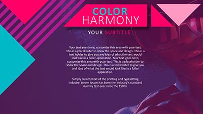 Slide 2 layout from the Color Harmony presentation deck.