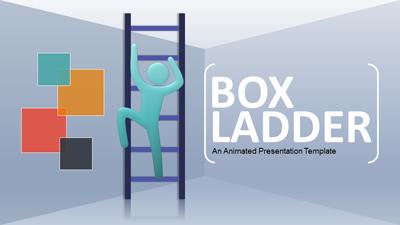Climbing Ladders PowerPoint Template layout preview.