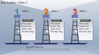 Slide 3 layout from the Climbing Box Ladder Template for PowerPoint presentation deck.