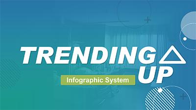 Trending Up PowerPoint Template layout preview.